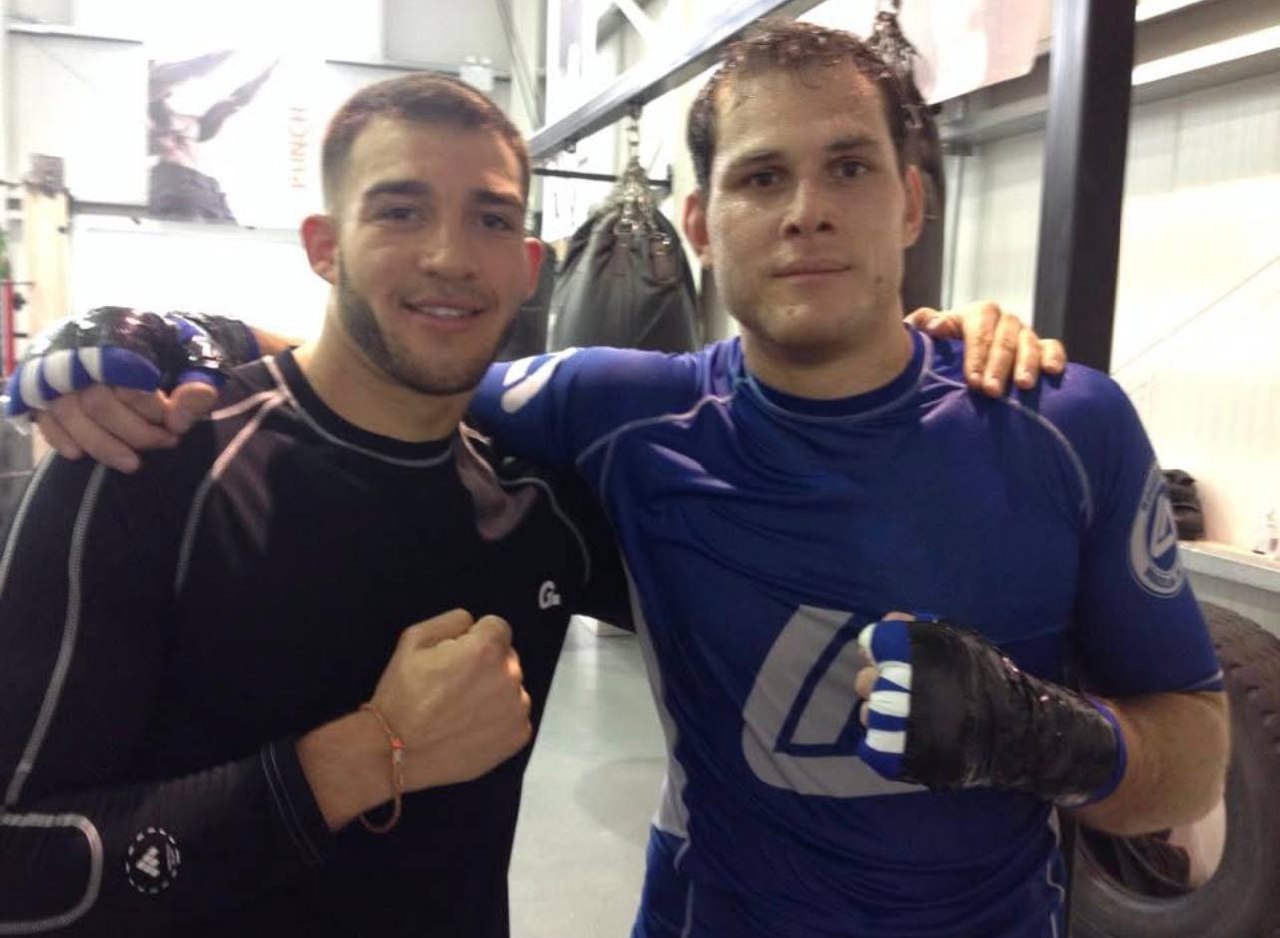 Simon Johnson with Roger Gracie